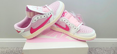 Travis Scott Jordan 1 Low OG SP (PS) Pink/White Unisex Kids US 1.5 New w/ Box