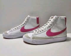 Nike Blazer Mid 77 Classic Summit White Pink Youth Kids Shoes Sz 7Y (DA4086-118)