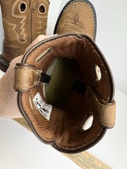 Rocky Kids Old Town Pull On Boots Size 2.5 M Brown Leather Original Ride Western