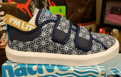 NATIVE Monaco Blue Lightweight Double Strap Youth Kids Sneakers 1Y US / 32 EUR