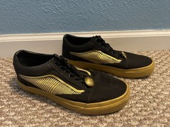 VANS Old Skool Harry Potter Golden Snitch Black/Gold Shoes Mens 7.5 Women’s 9