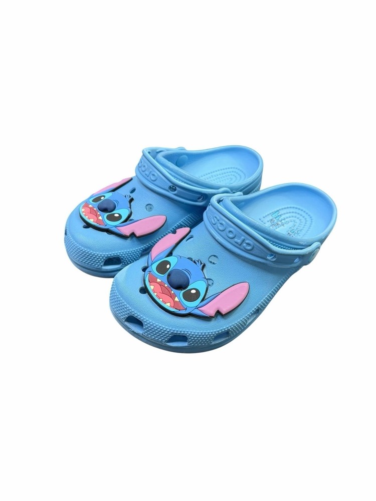 Crocs Disney Stitch Classic Clogs Blue Kids Size J5 Lilo & Stitch Character Shoe