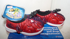 Weboo WORLD! Dino-Bruiser Red Dragon Slip On Mules Loafers Shoes US 6 NEW!