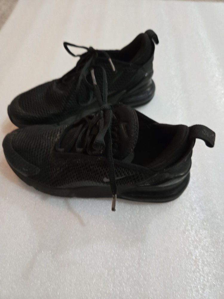 kids Size 3y (PS) Nike Air Max 270 Low Triple Black AO2372-006
