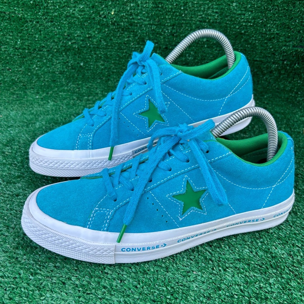Converse One Star Ox Blue Suede Green Star Low Top Sneakers 259813C Kids 6