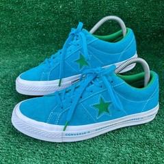 Converse One Star Ox Blue Suede Green Star Low Top Sneakers 259813C Kids 6