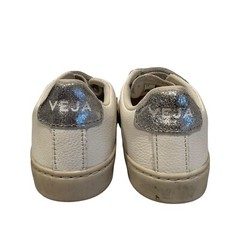 Veja Esplar Hook & Loop Sneakers Girls Kids Size 12 White Pink Silver