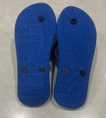 QUIKSILVER Java Fadefoot Big Kid’s Black/Blue Flip Flop/Sandal~~Size 4/5