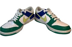 Nike Dunks Low Top Purple Lime White Green Unisex Sneakers Youth Size 7