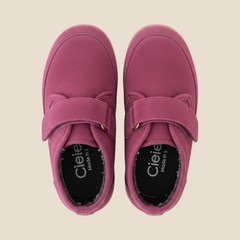 Cienta Kids Burgundy Suede Hook and Loop Sneakers Made in Spain Purple EU 27