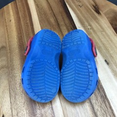 Crocs Superman Blue Red Rubber Clogs Slip On Shoes Little Kids Size 6