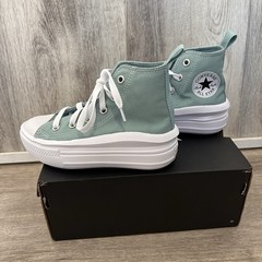 Converse Kid’s Move Platform High Youth Girls Boys 12 Light Green Easter Spring