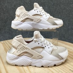 Nike Air Huarache Shoes Youth 4.5 Athletic Sneaker Comfort Lace Up Low Top White