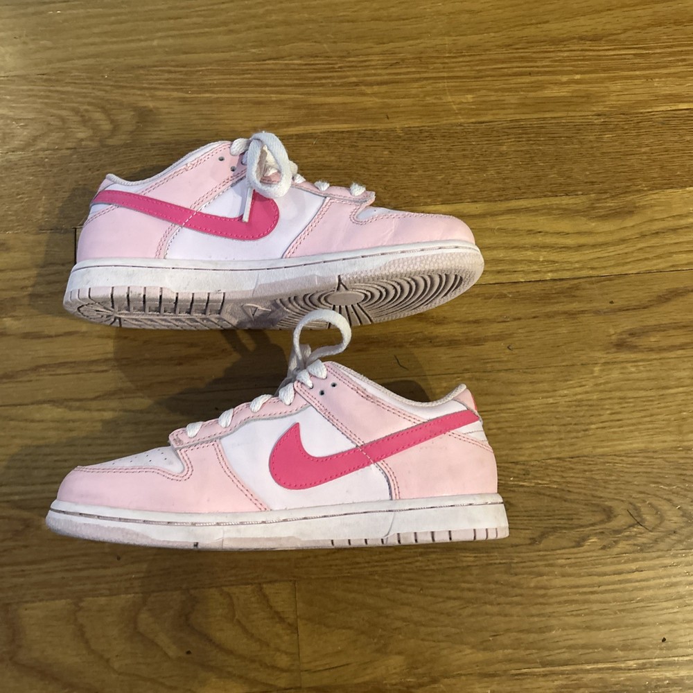 Nike Dunk Youth Size 2.5, Low Sneaker For Kids, Triple Pink EUC
