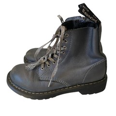 Dr. Martens Pascal-J Blue Leather Lace-Up Boots US 1 EU 32 Youth Kids