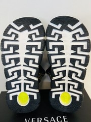 VERSACE Kids Mini Me Greca Neoprene Strap Sandals, Size 31 EU/13 Child US, $450