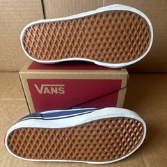 VANS Old Skool V Unisex Kids 9 Navy/Black/White Suede H&L VN000D3YNVY