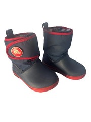 Crocs Crocband II.5 Gust Boots Kids Size C7 Navy Red Winter Rain Boots