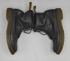 Dr. Martens Docs 1460 J Combat Boots SIZE M4 L5 EU36 Black Leather Side Zip BP
