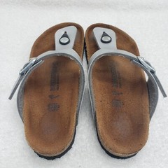 Birkenstock Kids Gizeh Silver Birko-Flor Sandal US Size K1 EU 32