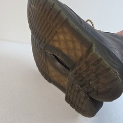Dr Martens 1460 J Boots Kids Size 13 Leather Lace Up Side Zip Comfort Shoes EUC