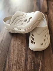 Wonder Nation Kids White Clogs Size 2 Made in USA Comfort Slip On Sandals Shoes