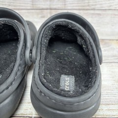 Crocs Dual Comfort Classic Black Winter Lined Clogs Kids Youth Size J2