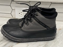 Sperry Boys Bowline Storm Duck Boots | Black & Charcoal Size 1M E22-61911