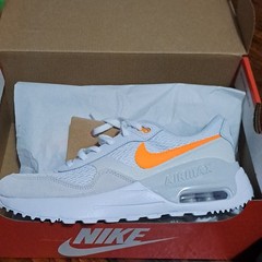 Nike Air Max SYSTM GS White Orange Mesh Kids Sneakers US 4.5Y DQ0284-114
