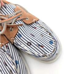 Sperry Authentic Original 2-Eye Boat Shoe Kids‘ Nautical Print Size US4M EU36