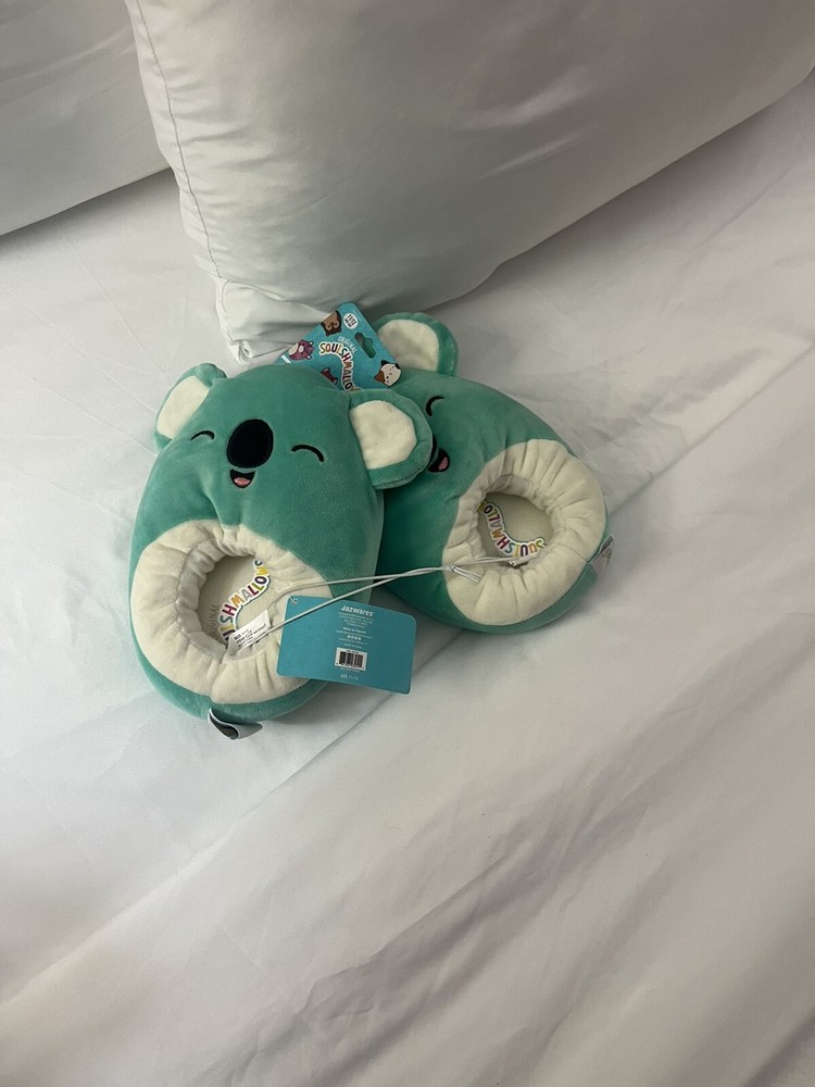 2023 Squishmallows Kevin the Green Koala Kids Slippers Youth Size 11/12 Tags
