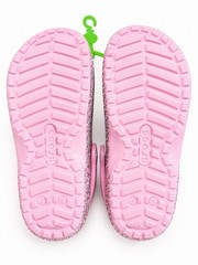 Crocs Classic Lined Glitter Clog Pink Slip-On Strap Unisex junior US 5
