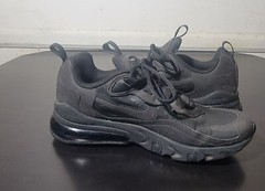 Nike Air Max React 270 Triple Black Youth Size 4.5Y (23.5cm)