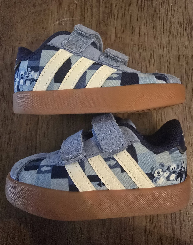 adidas x Disney Mickey Mouse Kids Hook & Loop Strap Sneakers Blue/Gray US 5K