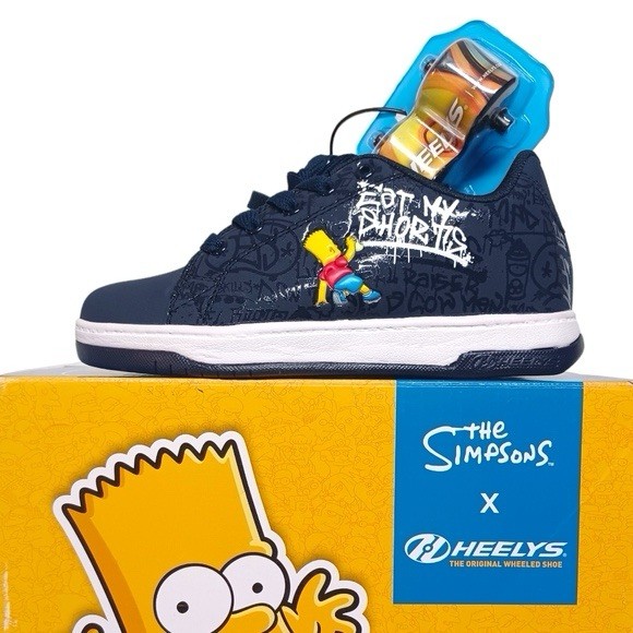 Heelys The Simpsons Bart Simpson Split Sneakers Youth Y4 Skate Shoes HES10396