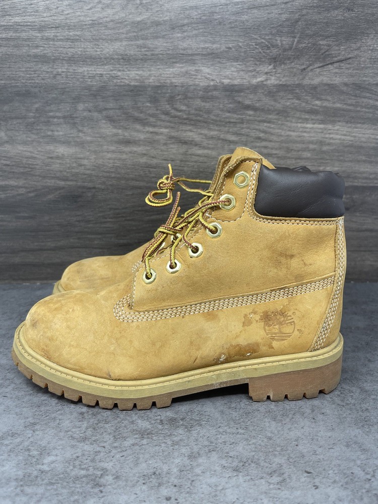 Timberland Boots Kids Size 4 Premium 6 Inch Wheat