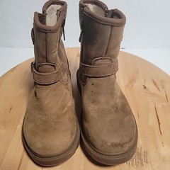 UGG Kinzey Weather Brown Leather Winter Boots Little Kids Size Us 11 Eu 28.5
