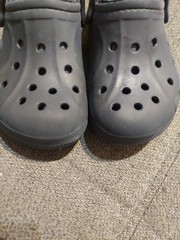 Crocs Dual Comfort Clogs Junior Big Kid 12 Faux Fur Lined Classic Blue Summer