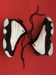 Kids Nike Air Jordan Pro Strong White Black Red Sneakers 407485-005 Sz 1.5