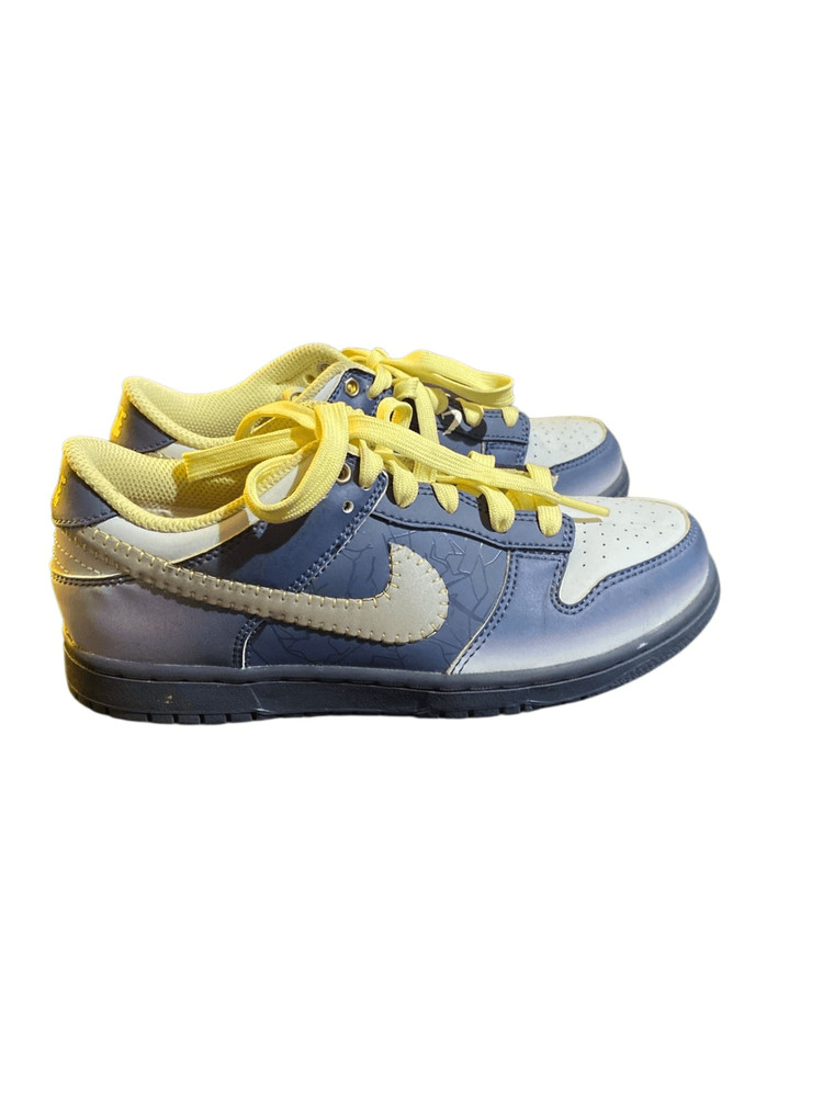 Nike dunk low Frankenstein boys, blue and yellow kids sneakers size 3Y