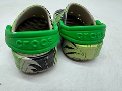 Crocs Baya Clogs Kids Green Tropical Graphic Slip-On Round Toe Comfort – 5