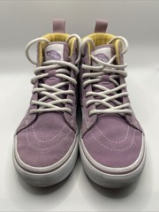 Vans MTE Sk8-Hi Kids 2 High Top Sneakers Purple Lavender Yellow Suede Shoes