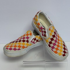 VANS Off the Wall Rainbow Checkerboard Shoes Kids Unisex Youth Size 13 Skater