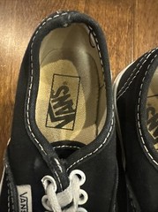 Vans Classic Authentic Canvas BLACK/WHITE Toddler Size 10.5