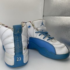 Air Jordan 12 Retro GS “Emoji” White University Blue/Yellow Size 1Y (DQ4366-114)