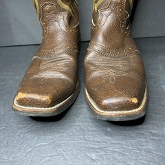 Justin 2523JR Rawhide Stampede Buckaroo Saddle Square Toe Boot Youth – Sz 5.5 D