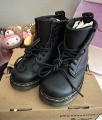 Dr. Martens Softy T 2976 Child Toddler Sz 9 Black Zip Boot Leather New