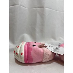 Squishmallows Peppermint Milkshake Pink Plush Slippers Kids Size 11/12 NWT