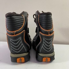 Lake & Trail Snow Boots Kids Size 4 Black Orange Fair Condition Insulated 830