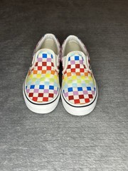 Vans Off The Wall MultiColored Checkered Slip On Shoes girls Size 2